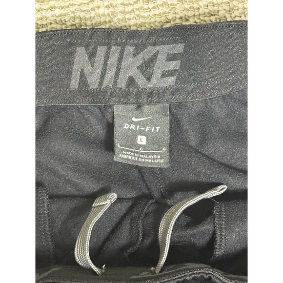 Nike Dri Fit Sweatpants Youth Large Black Polyester Drawstring - Picture 4 of 7